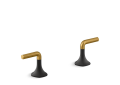 Kohler® 27010-4-BMB 27010-4 Occasion® Deck-Mount Bathroom Sink Faucet Handle, Premium Metal, Matte Black with Moderne Brass