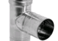 Duravent FST3 3 inch Stainless Steel Gas Vent Standard Tee