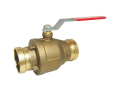 Red and White 5020ABX-3 EzPress Lead Free Brass XLC 3 inch Press x 3 inch Press Full Port Ball Valve