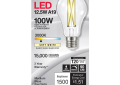 SATCO® S12430 TRIAC Dimmable LED Lamp, 12.5 W, 100 W Incandescent Equivalent, E26 Medium LED Lamp, A19 Shape, 1500 Lumens