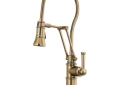 Brizo® 63125LF-GL Artesso® Pull-Down Articulating Kitchen Faucet With Finished Hose, 1.8 gpm Flow Rate, Luxe Gold, 1 Handle, 1 Faucet Hole, Function: Traditional, Domestic, Commercial