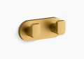 Kohler K-73146-2MB Composed(R) Double Robe Hook - Vibrant Brushed Moderne Brass