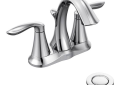 Moen 6410 Eva Two Handle Bathroom Faucet - Chrome