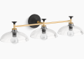 Kohler K-31770-SC03-BML Tone(TM) Three-Light Sconce - Black with Brass Trim
