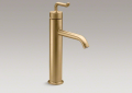 Kohler 14404-4-BGD Tall Single-Control Lavatory Faucet, Smile Design Handle