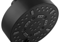 Brizo® 87292-BL-2.5 ESSENTIAL™ Classic Multi-Function Universal Showerhead With H2Okinetic® Technology and Touch-Clean® Technology, 2.5 gpm Max Flow, 7 Sprays, Wall Mount, 5 in Dia x 3-7/8 in H Head, Import
