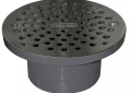 Jones Stephens D56106 3-1/2 inch PVC Spud with 6 inch Round Stainless Steel Strainer