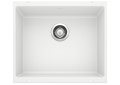 Blanco 513426 PRECIS™ SILGRANIT® II Kitchen Sink, White, Rectangle Shape, 19.69 in L x 15-3/4 in W x 7-1/2 in D Bowl, 20-3/4 in L x 18 in W, Under Mount, Solid Granite