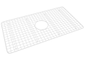 Shaws WSG3017WH Shaws Wire Sink Grid Food Kitchen, 14-1/2 in W, Center Drain Opening, White, Domestic