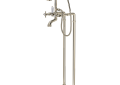 ROHL AKIT1401NXMPN Exposed Floor Mount Tub Filler with Handshower & Floor Pillar Legs or Supply Unions - Polished Nickel