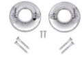 Wal Rich 0603002 1 inch Round Shower Rod Flanges with Screws - Chrome