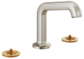 Brizo® 65307LF-NKLHP-ECO Kintsu™ Widespread Lavatory Faucet, 1.2 gpm at 60 psi Flow Rate, 4-1/4 in H Spout, 6 to 16 in Center, Luxe Nickel, 2 Handles, Import