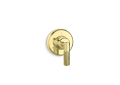 Kallista P24924-ULB-ULB  P24924-ULB-ULB $1230 Transfer Trim, Lever Handle Pinna Paletta(R) by Laura Kirar - Unlacquered Brass