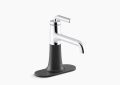 Kohler K-27415-4K-CBL Tone(TM) Single-Handle Bathroom Sink Faucet, 1.0 GPM - Polished Chrome/Matte Black
