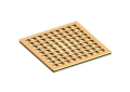 Newport Brass 233-401-03N 4" Square Shower Drain - Uncoated Polished Brass