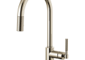 Brizo® SMARTTOUCH® 64043LF-PN Litze™ Pull-Down Kitchen Faucet, 1.8 gpm Flow Rate, Polished Nickel, 1 Handles, 1 Faucet Holes, Function: Traditional, Domestic