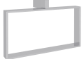 ROHL QU220-APC Quartile Wall Mount Rectangular Towel Holder Ring - Polished Chrome