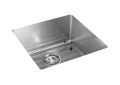 Elkay® ECTRU17179TC Crosstown® Transitional Kitchen Sink Kit, Polished Satin, Squared Shape, 17 in L x 17 in W Bowl x 9 in D Bowl, 18-1/2 in L x 18-1/2 in W x 9 in H, Undermount Mounting, 18 ga 304 Stainless Steel