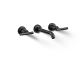 Kohler® T14413-4-BL Purist® Widespread Bathroom Sink Faucet Trim, 1.2 gpm Flow Rate, 8 in Center, Matte Black