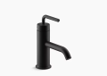 Kohler K-14402-4A-BL Purist(R) Single-Handle Bathroom Sink Faucet with Straight Lever Handle - Matte Black