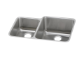 Elkay® ELUH3121L Lustertone™ Classic Offset Kitchen Sink, Rectangle Shape, 11-1/2 in Left, 16 in Right L x 16 in Left, 19 in Right W Bowl x 7-7/8 in Left, 9-7/8 in Right D Bowl, 30-3/4 in L x 21 in W x 9-7/8 in H, Undermount Mounting