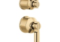 Brizo® HL75P76-PG Invari™ Handle Kit, For Use With Invari™ T75P576-LHP/T75P676-LHP Pressure Balance Valve With Integrated Diverter Trim, Polished Gold, Import
