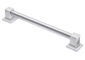 Moen® YG8824CH Designer Grab Bar, 90 Degree™, 24 in L x 1-1/4 in Dia, Polished Chrome, Stainless Steel, Import