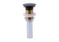 Brizo® RP72413BL Pushbutton Activated Pop-Up Drain Assembly, Matte Black, Brass Drain