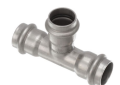 Viega 80590 ProPress 1 inch Press Type 316 Stainless Steel Tee with EPDM Sealing Elements