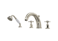 Rohl U.3249X-PN Edwardian 4-Hole Deck Mount Tub Filler with Handshower - Polished Nickel