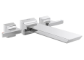 DELTA® T5799-PR-WL Pivotal™ Wall Mount Tub Filler Trim, 8 in Center, Lumicoat™ Polished Chrome, 2 Handles, Import, Commercial/Residential