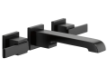 DELTA® T3567LF-BLWL Lavatory Faucet Trim, Ara®, 1.2 gpm Flow Rate, 8 in Center, Matte Black, 2 Handles, Function: Traditional