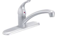 Moen® 7425BC Chateau® Kitchen Faucet, 1.5 gpm Flow Rate, 7-7/8 in Center, Swivel Spout, Brushed Chrome, 1 Handles, Domestic