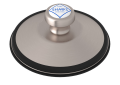 ROHL 745STN Disposal Stopper with Logo Branded White Porcelain Pull Knob - Satin Nickel