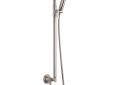 Brizo® 88761-NK Rook™ Hand Shower, 3 in Dia 3 Shower Head, 2 gpm Flow Rate, 60 to 82 in L Hose, 1/2-14 NPSM Connection, Luxe Nickel, Import