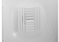 Hart and Cooley CBPS-8-W Steel Curved Blade Perforated Face Supply with 8" Collar - White