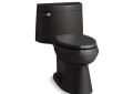 Kohler® 3619-7 1-Piece Toilet, Cimarron® Comfort Height®, Elongated Bowl, 16-1/2 in H Rim, 12 in Rough-In, 1.28 gpf, Black