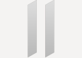 Robern® RSMK20D4P R3 Series Surface Mount Cabinet Side Kit, Aluminum/Glass, Plain Edge