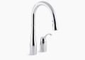 Kohler K-647-CP Simplice Kitchen Sink Faucet with Magnetic Docking System and a 3 Function Sprayhead - Polished Chrome