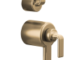 Brizo® HL7567-GL Allaria™ 3-Handle Tub Filler Twist Lever Handle Kit, Zinc, Luxe Gold, Import