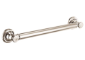 Brizo® 69410-PN Round Traditional Decorative Grab Bar, 18 in L x 1-1/4 in Dia, Polished Nickel, Metal, Import