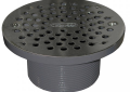 Jones Stephens D56206 3-1/2" IPS Plastic Spud with 6" Chrome Plated Round Strainer PVC