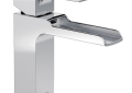 DELTA® 568LF-MPU Ara® Centerset Lavatory Faucet, Commercial, 1.2 gpm Flow Rate, 4-9/16 in H Spout, 1 Handles, Pop-Up Drain, 1/3 Faucet Holes, Polished Chrome, Function: Traditional