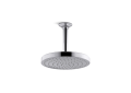 Kohler® 76464-G-CP Awaken® Contemporary Shower Head, 1.75 gpm Flow Rate, 1 Spray, Ceiling/Wall Mount, 7-7/8 in Dia x 2 in H Head