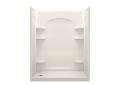 Sterling 72170110-96 60 inch x 30 inch x 75-1/4 inch Ensemble Series Curve Shower With Left-Hand Drain - Biscuit