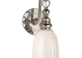 Visual Comfort SL 2934PN WG E. F. Chapman Boston 1 Light 5 inch Polished Nickel Wall Light in White