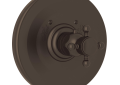 Rohl® A4914XMTCB Traditional Round Thermostatic Shower, Tuscan Brass