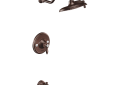 Moen® TS32104ORB Tub and Shower Trim, 2.5 gpm Shower, Oil Rubbed Bronze