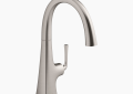 Kohler K-22065-VS Graze(R) Single-Handle Bar Sink Faucet - Vibrant Stainless