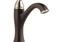Brizo® 65085LF-PNCO Charlotte® Lavatory Faucet, Commercial, 1.5 gpm Flow Rate, 5-3/4 in H Spout, 1 Handles, 1 Faucet Holes, Cocoa Bronze/Polished Nickel, Function: Traditional